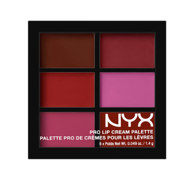 Палітра помад для губ NYX Cosmetics PRO Lip Cream Palette (6 відтінків)